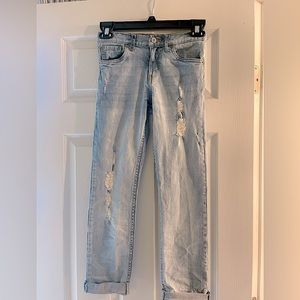 Girls Levi’s ripped girlfriend jeans Sz 10 REG